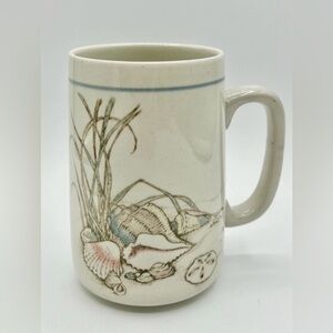 Vintage Otagiri Seashell Mug Japan 5.25" Tall 16 oz